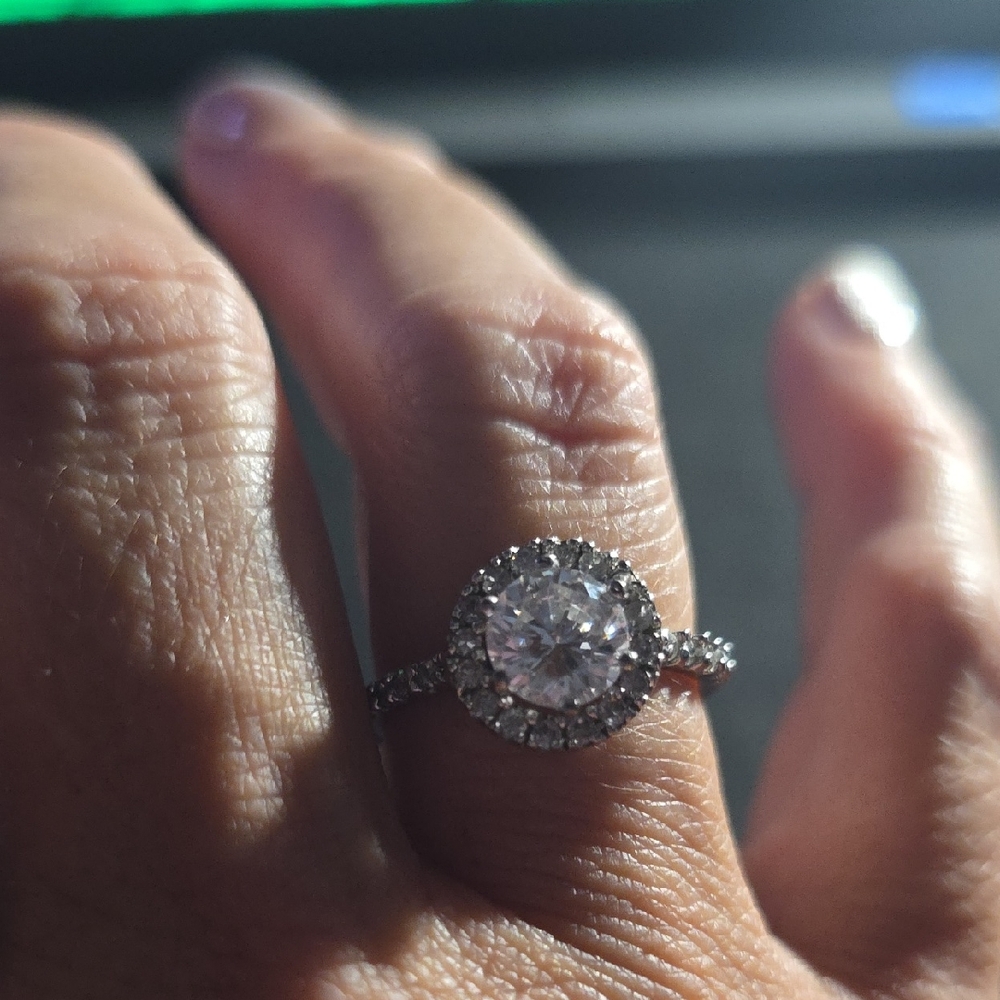 Elegant Silver Halo Ring